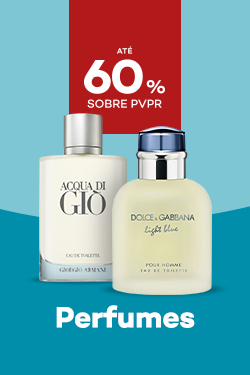 Perfumes de Homem com destaque promocional de at&eacute; 60% sobre pre&ccedil;o de Venda ao P&uacute;blico Recomendado